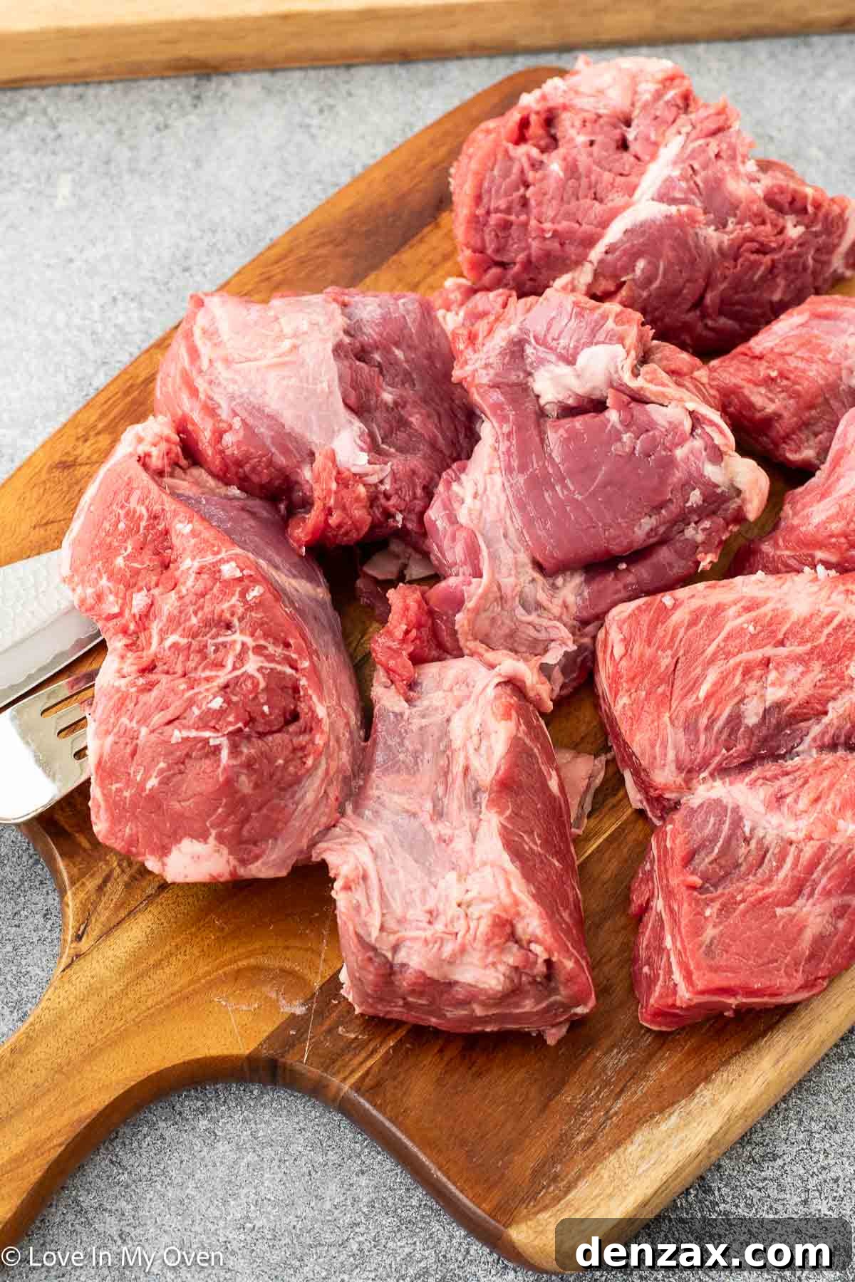 searing beef for massaman curry