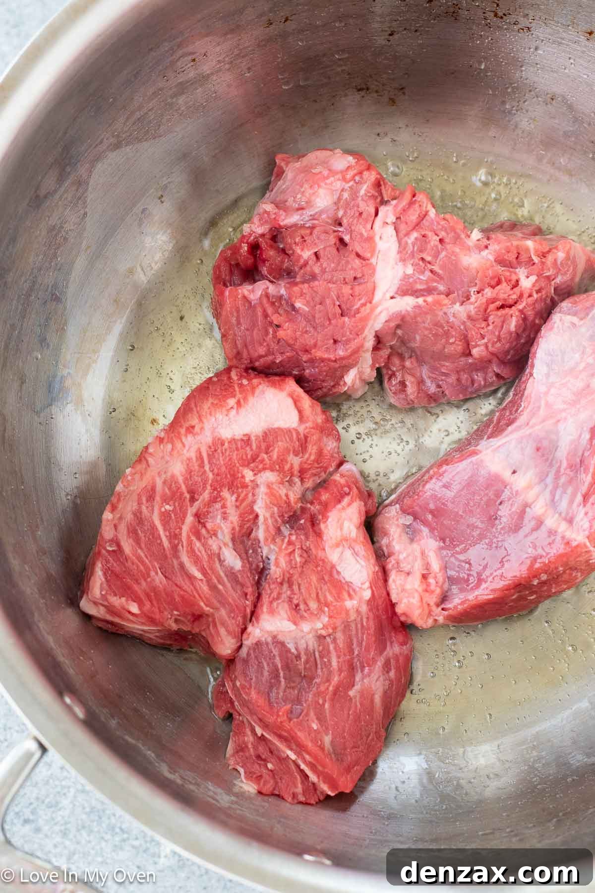 browned beef chunks