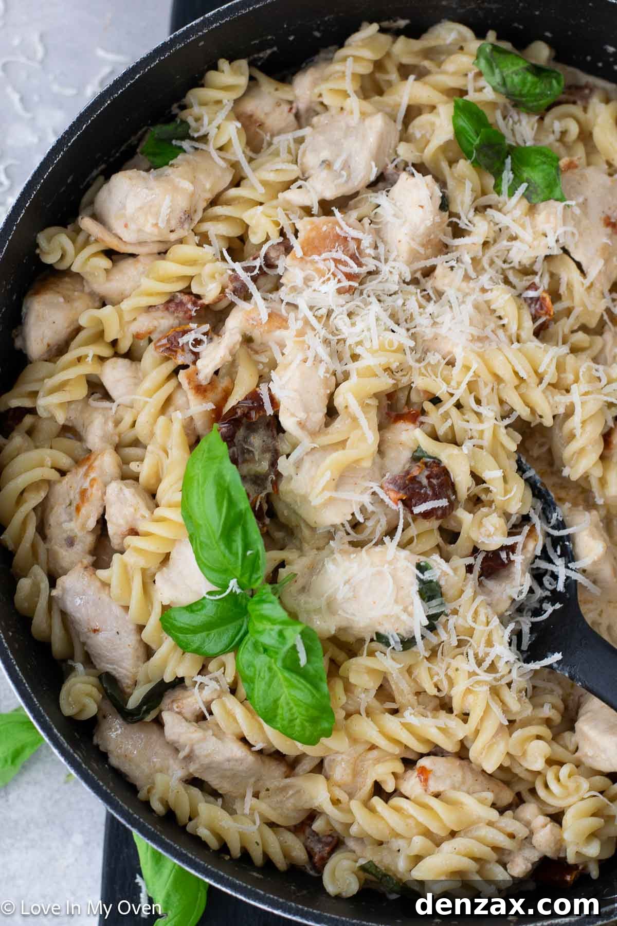 marry me chicken pasta in bowl