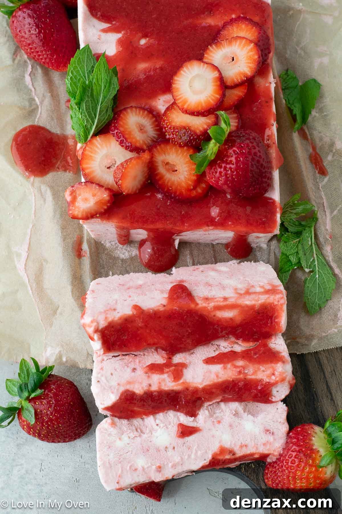 Creamy Strawberry Semifreddo, a delightful no-bake Italian dessert perfect for summer