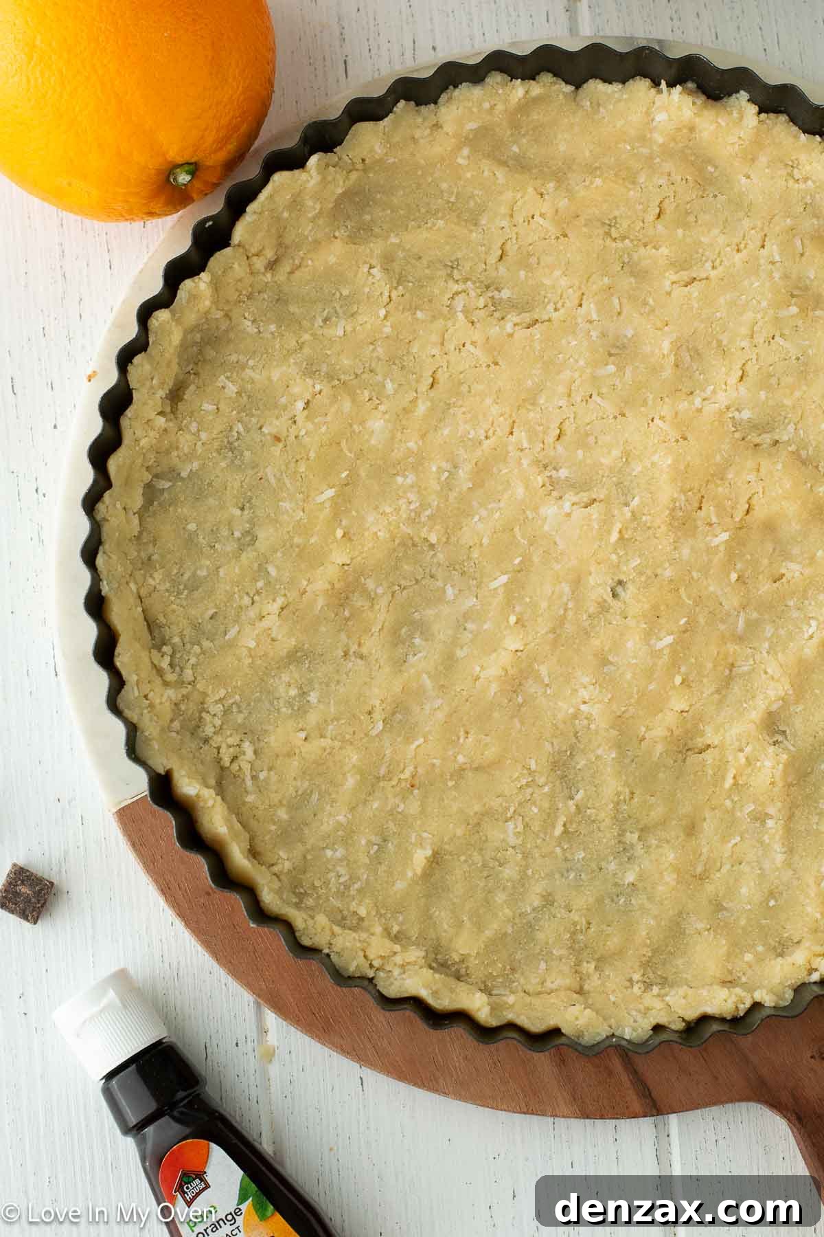 Steps for making grain free tart crust