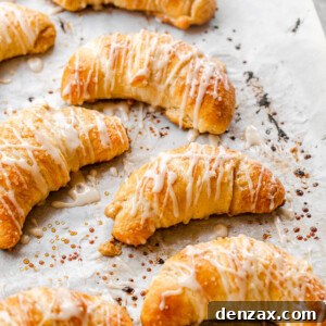 side shot of just baked pumpkin cheesecake crescent rolls