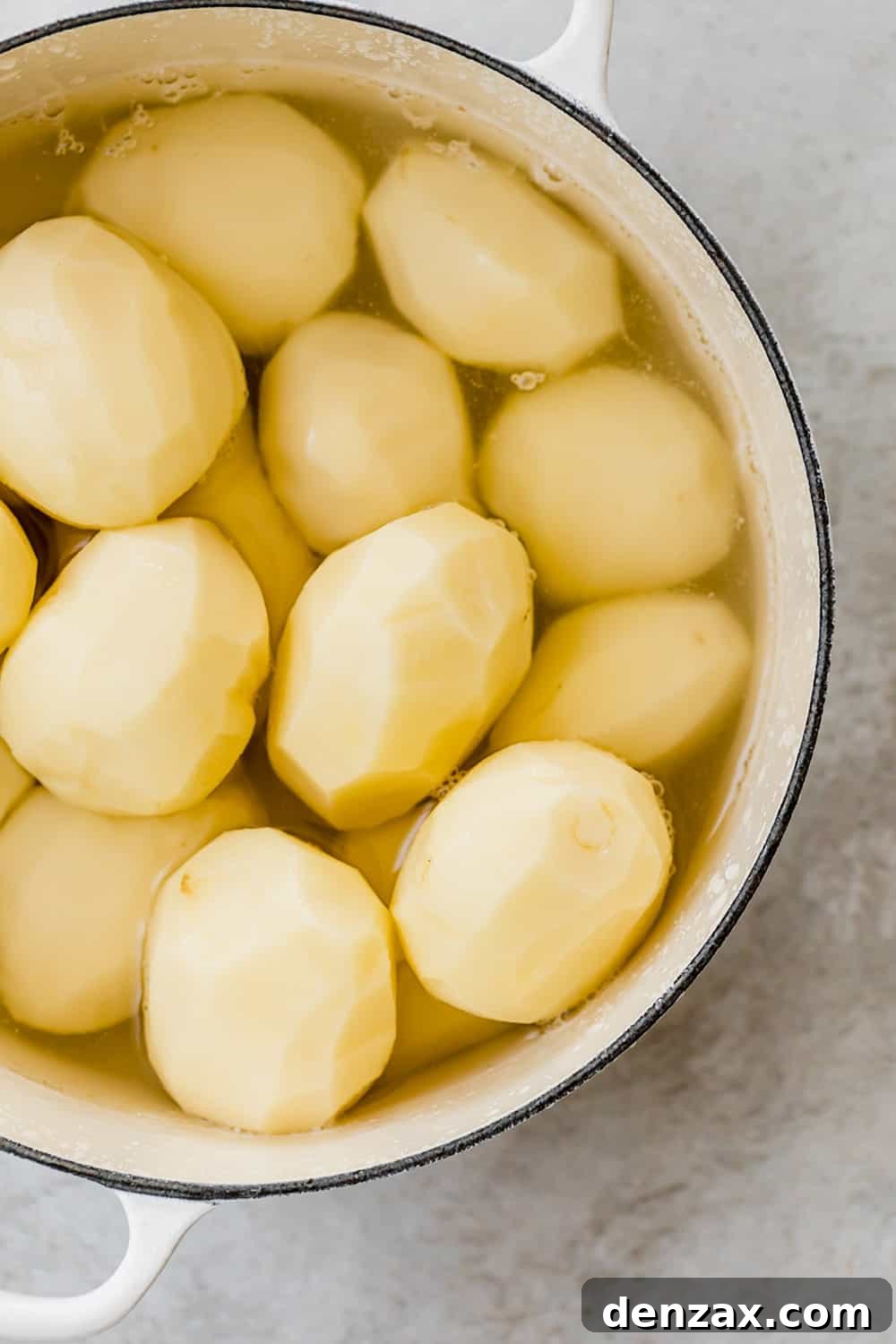 boiling potatoes
