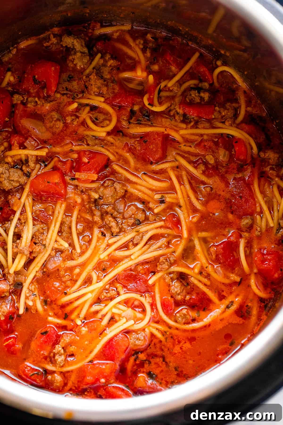 cooking spaghetti in the instant pot