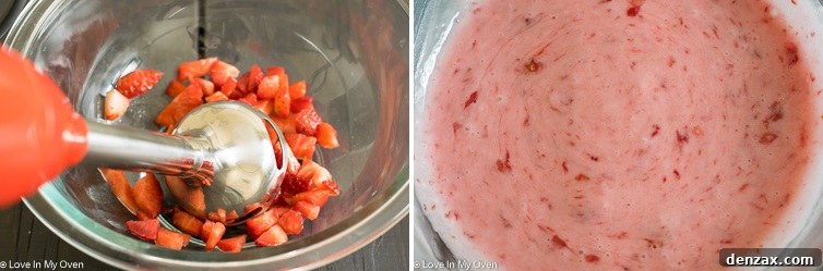 pureed strawberries for glaze