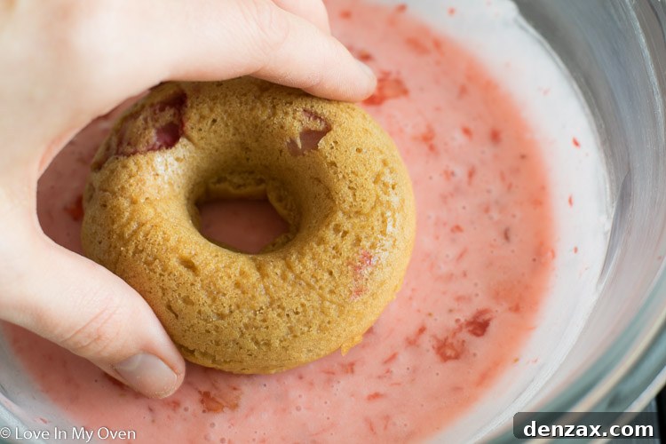 glazed baked strawberry donuts with sprinkles