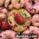 Baked Strawberry Donuts
