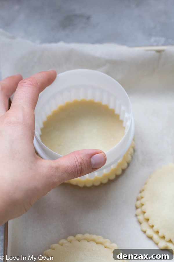 Raspberry filled cookies ready for baking