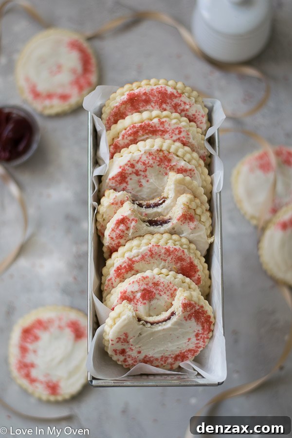 raspberry filled sugar cookies