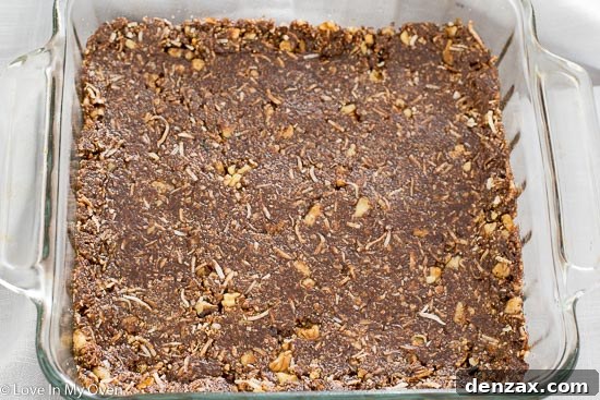 Ingredients for the bottom layer of Nanaimo bars being mixed