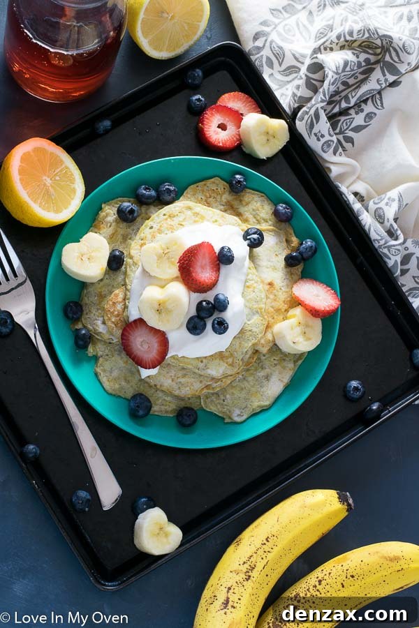 Delicious and easy two-ingredient banana egg pancakes, ideal for baby-led weaning and busy family breakfasts