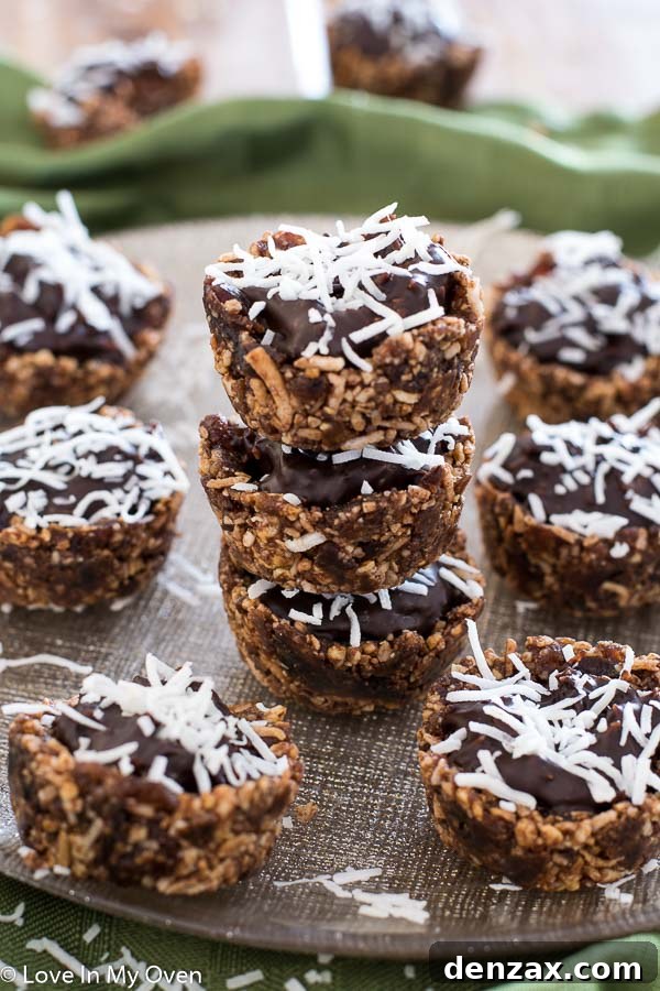 Delicious and healthy chocolate coconut nests, gluten-free and naturally sweetened