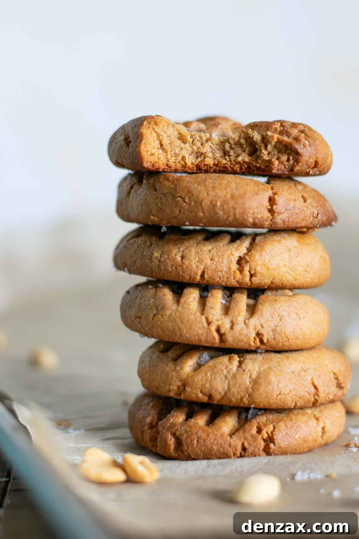 Delicious 3 ingredient peanut butter cookies ready to be enjoyed