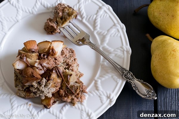 Decadent Nutella Pear French Toast Bake 6 nutella pear bake