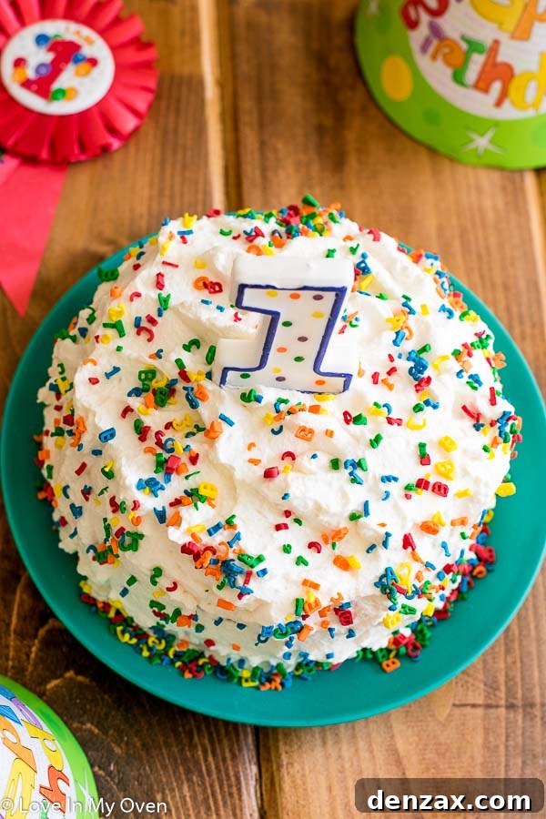 healthy smash cake with fresh fruit
