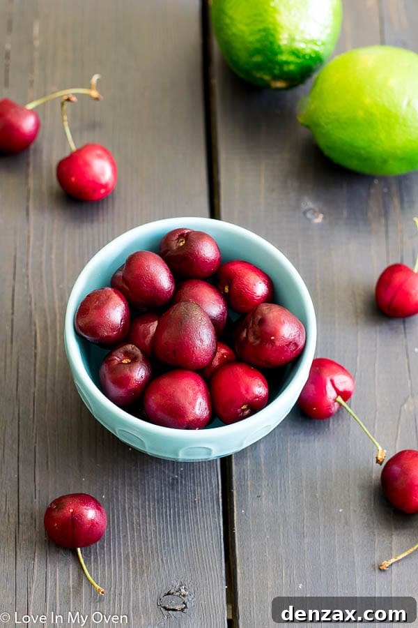 cherry lime whiskey sour
