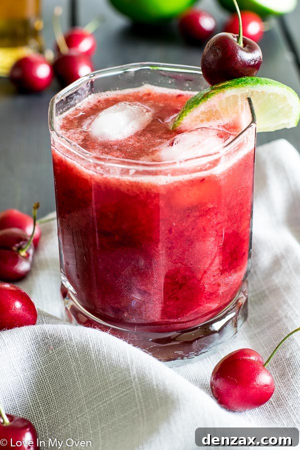 cherry lime whiskey sours