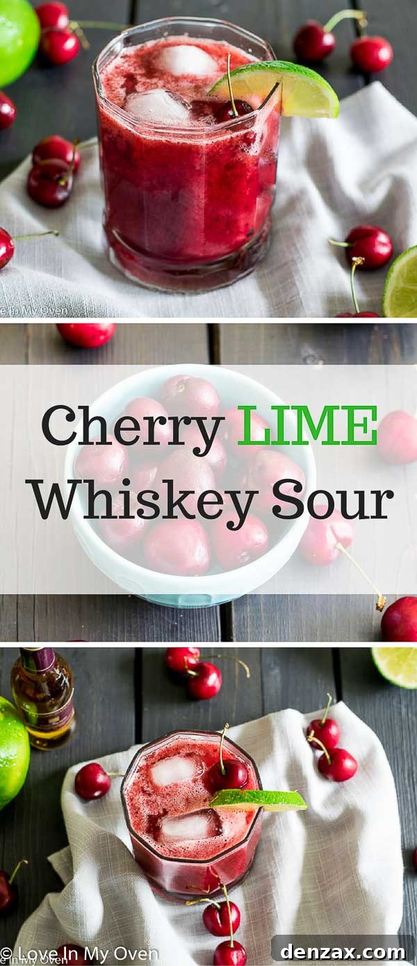 Cherry Whiskey Sour perfect for summer