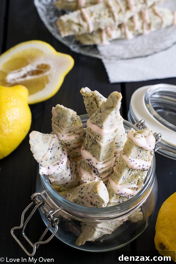 lemon poppyseed biscotti - a crunchy, zesty, twice-baked cookie