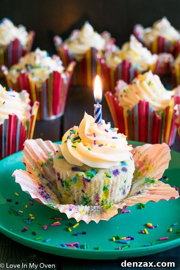 Delightful Funfetti Vanilla Birthday Cupcakes