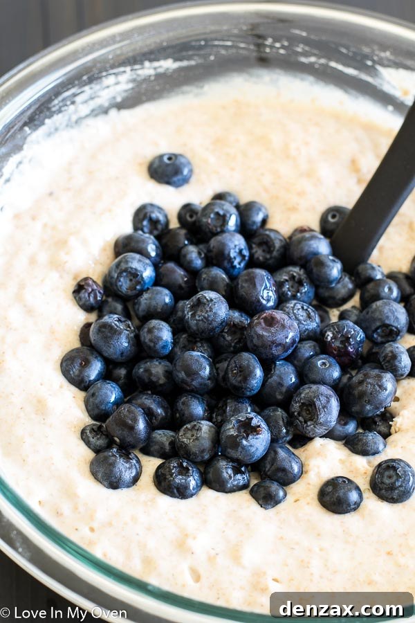 Pancake Batter with Blueberries