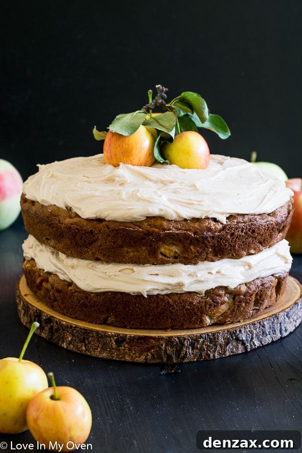 Delicious Salted Caramel Apple Cake with caramel drizzle