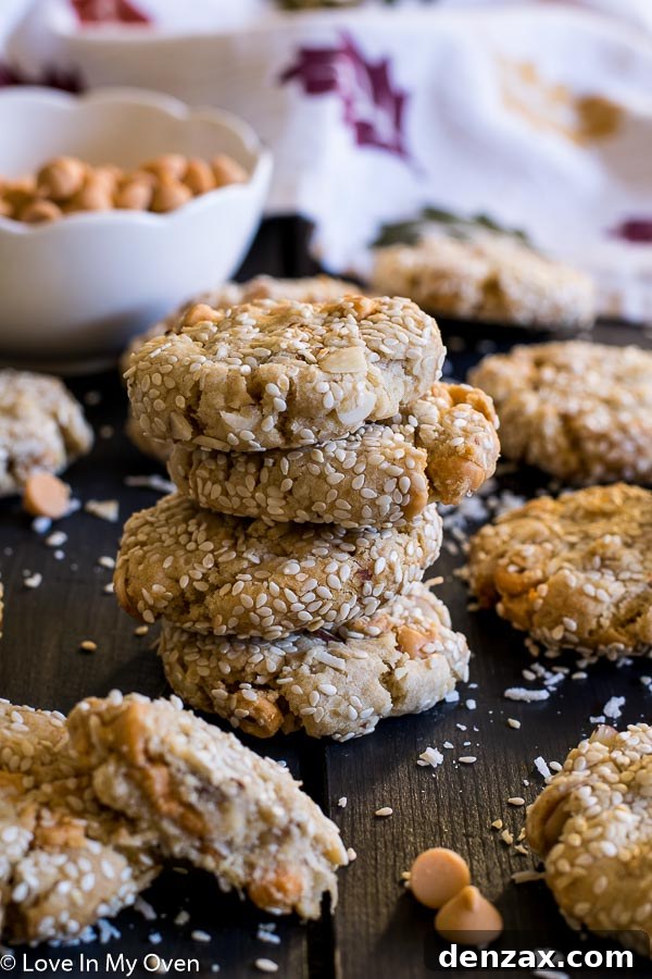 Delicious Butterscotch Mountain Cookies stacked on a plate