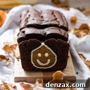 Finished Pumpkin Chocolate Loaf on a wire rack