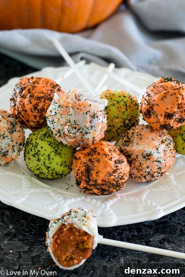 various Halloween cake pops