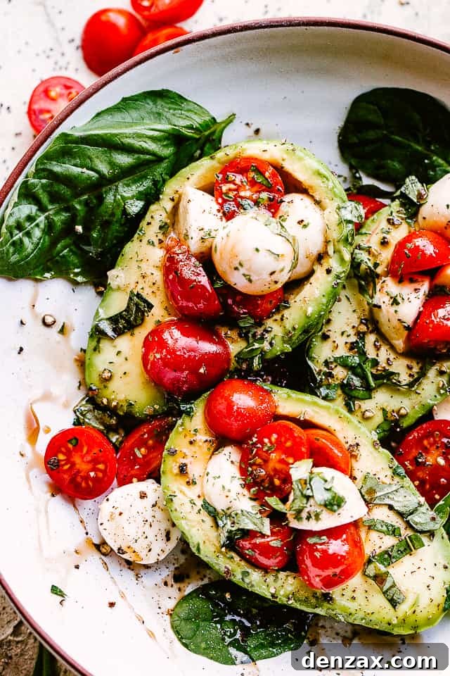 Caprese Stuffed Avocados
