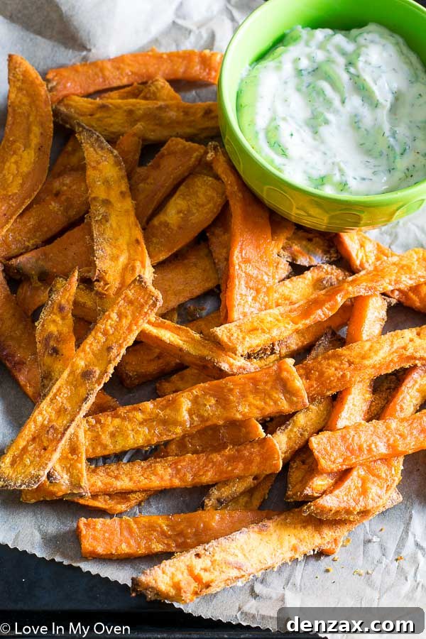 Sweet Potato Fries with Dill Dip