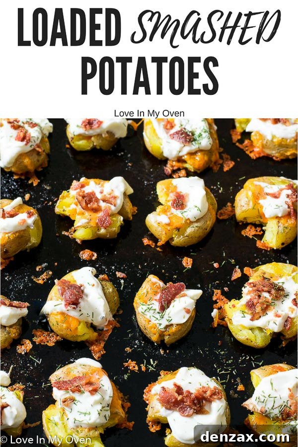 Loaded Smashed Potatoes with Cheese and Bacon