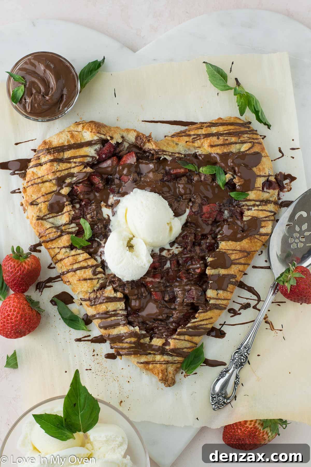 strawberry nutella galette