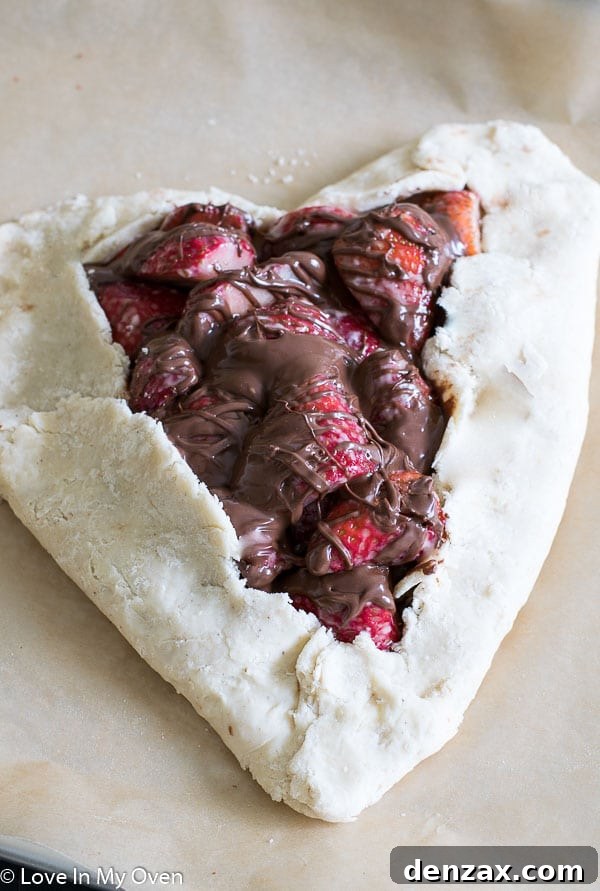 strawberry nutella galette slices