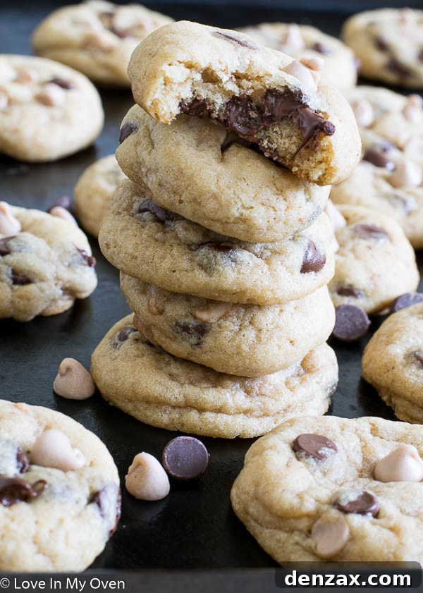 Delicious Sea Salt Caramel Chocolate Chip Cookies, close-up on a baking sheet