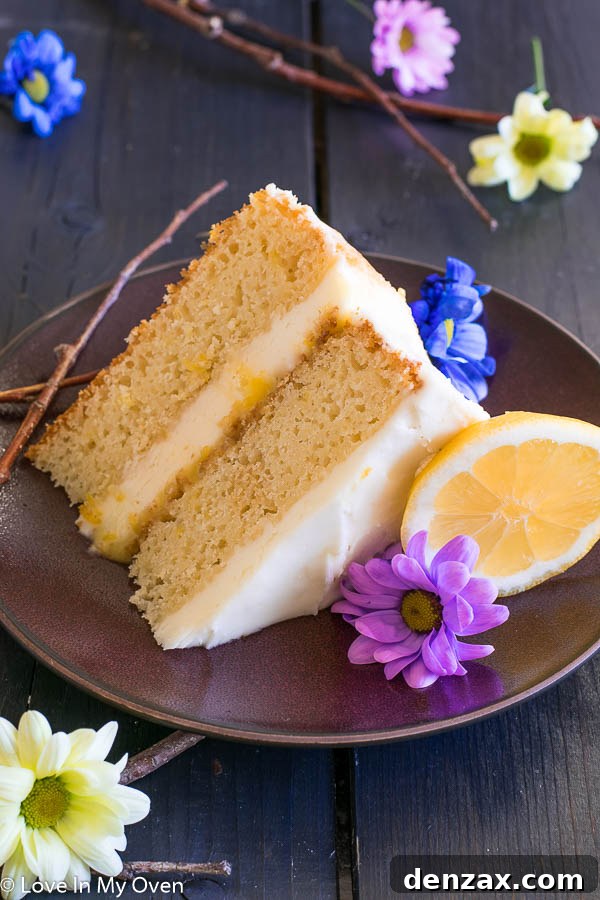 Slice of Lemon Layer Cake