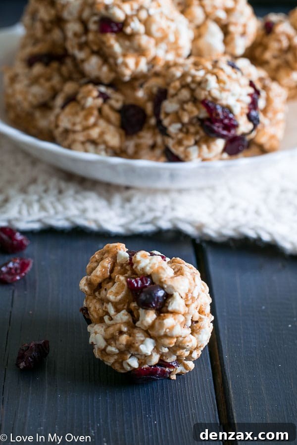 Homemade healthy popcorn balls recipe