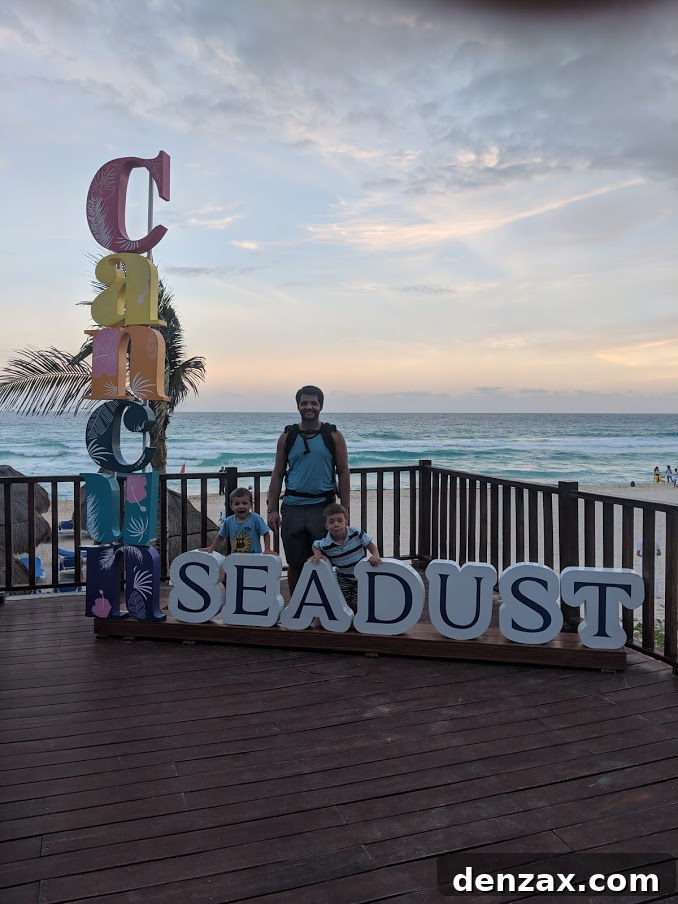 Family enjoying a relaxing beach vacation at an all-inclusive resort in Cancun.
