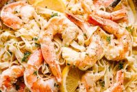 Creamy Shrimp Alfredo Pasta Recipe with Garlic Parmesan Sauce