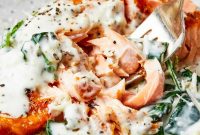 Creamy Spinach-Stuffed Salmon Florentine Recipe
