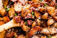 Crispy Roasted Potatoes with Bacon, Cheese, and Herbs