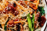 Beef Japchae (Korean Stir-Fried Glass Noodles)