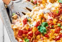 Cheesy Mexican Chicken Casserole with Roasted Peppers