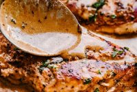 Skillet Balsamic Chicken Breasts Recipe with Garlic and Herbs