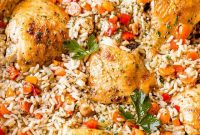 One-Pot Chicken and Rice Skillet with Golden Crispy Top