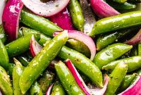 Crispy Roasted Sugar Snap Peas with Garlic and Lemon Zest