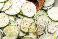 Cucumber Salad with Tangy Sour Cream Dill Dressing