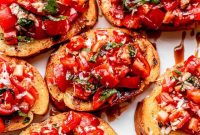 Garlic Bread Bruschetta: Crispy Herb Tomato Crostini Recipe