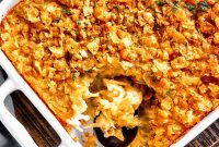 Creamy Hashbrown Casserole with Cheesy Bacon Topping