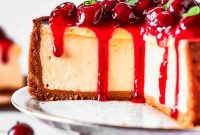 Classic Cherry Cheesecake Recipe with Homemade Cherry Topping